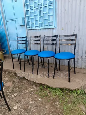 Restaurant Flat Chairs, Blue and Black