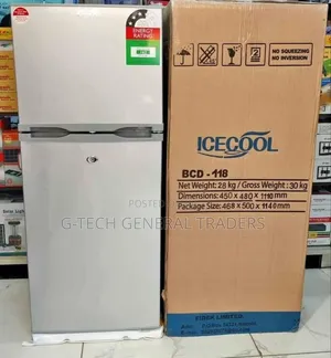 Icecool 118l Double Door Direct Cool Refrigerator-Silver