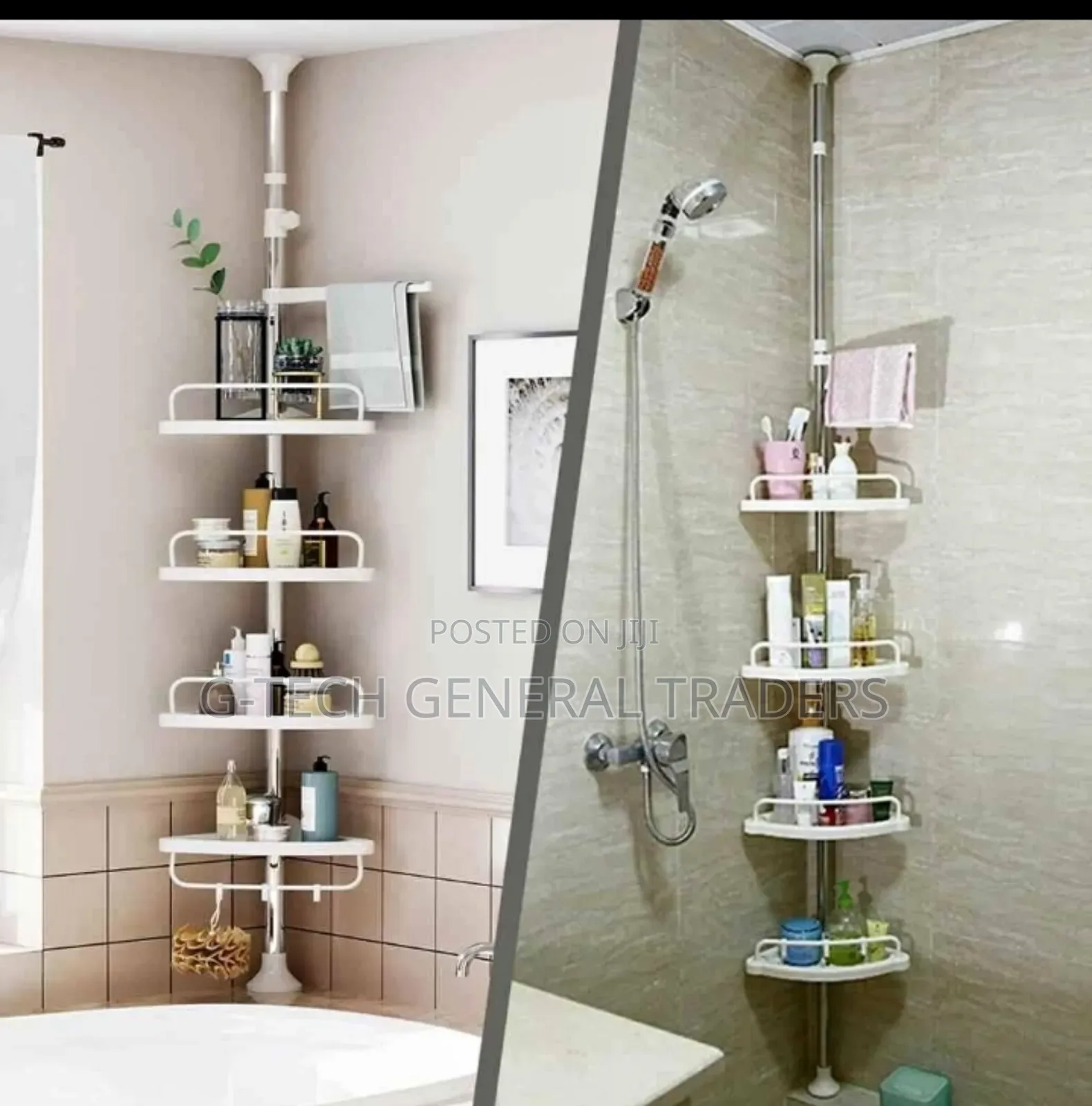 Generic 4 Tier Telescopic Bathroom/Toilet Corner Shelf
