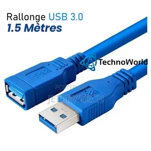 USB 3.0 Male Female Extension 1.5M - 1.5 Meters - Blue