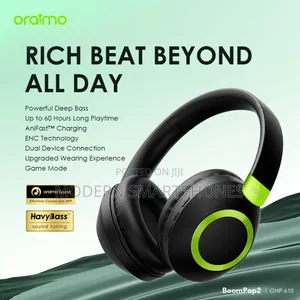 Oraimo Boompop2 600mn Play Time Bluetooth Wireless Headphone