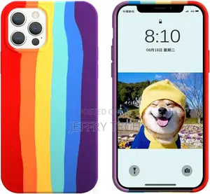 iPhone 13 Personalized Creative Cute Rainbow Stripes Liquid