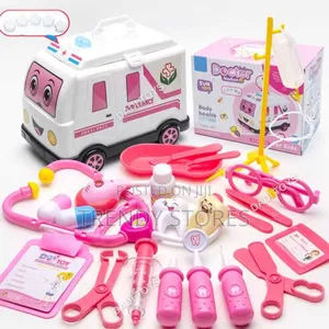 Pink Ambulance Pretend Play Set
