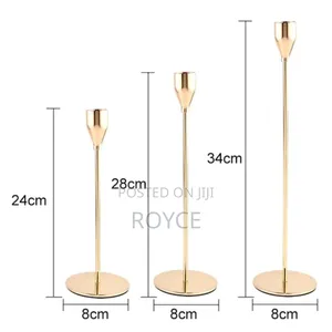 3pcs Metallic Candle Holders