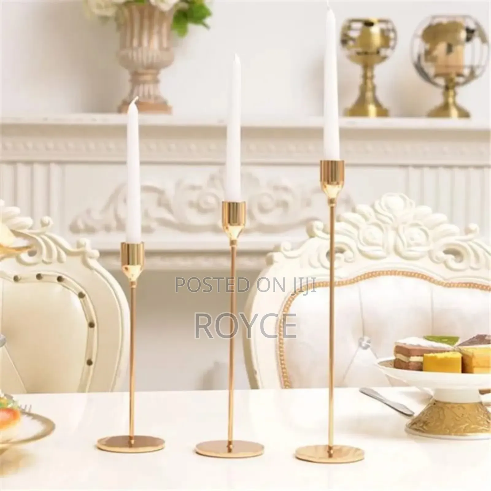 3pcs Metallic Candle Holders