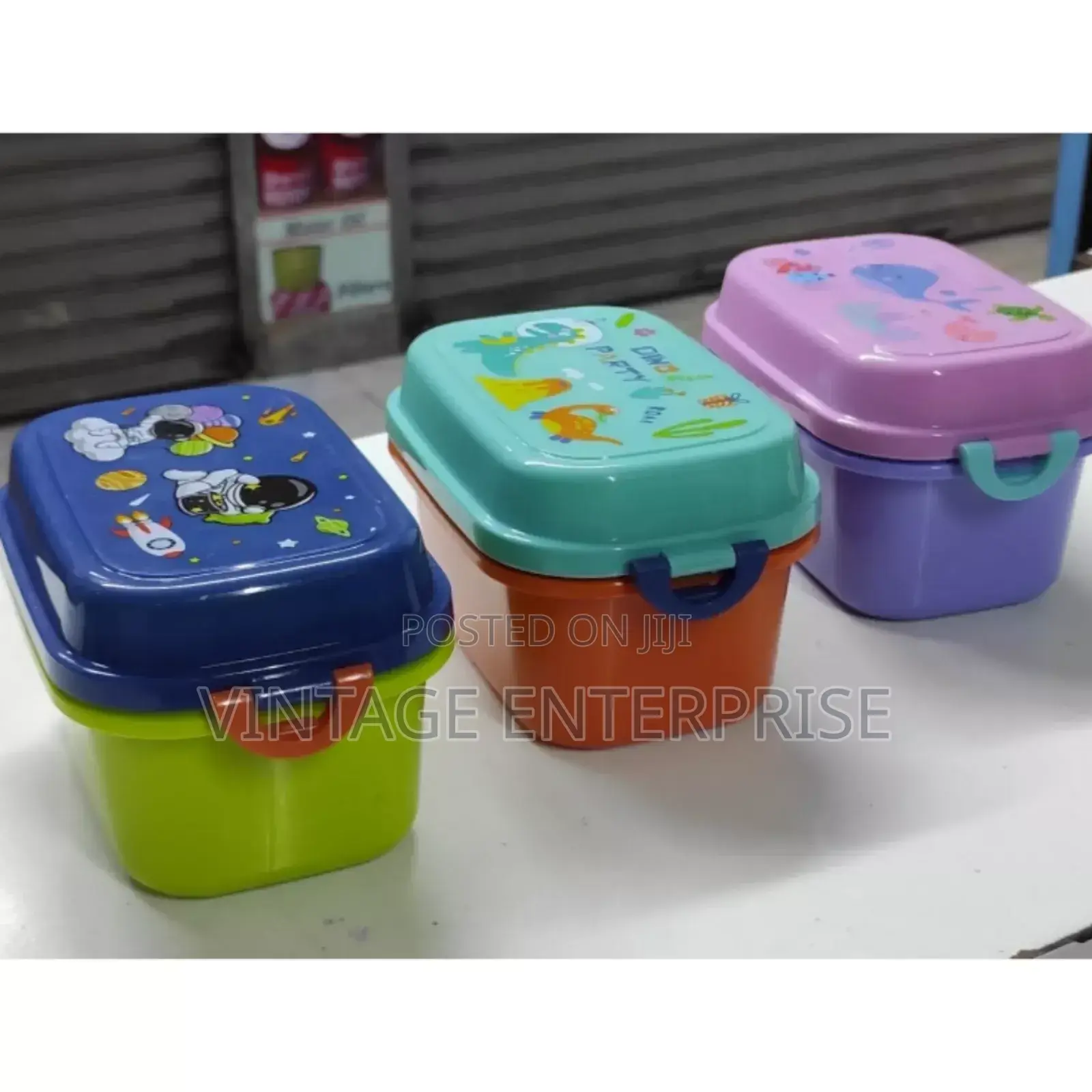 Rectangular Double Layered Cartoon Themed Snackbox