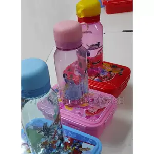 Cartoon Themed , Snack Box With Unbreakable Water Bottle