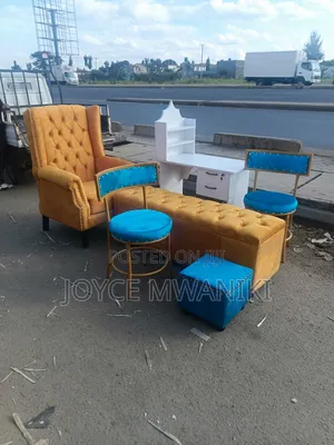 Pedicure Seat, Stool, Ottoman and Manicure Set 