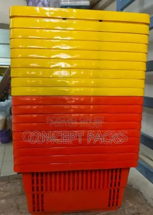 Plastic Supermarket Shopping Baskets.