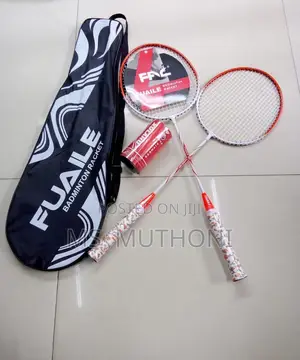 A Pair of Badminton Racket Plus 2 Pieces Shuttlecocks
