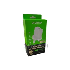 Oraimo Compact 2A White Type C Fast Charger and USB Cable