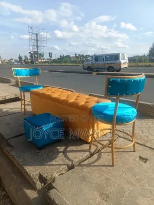 Manicure Chairs 2 Pieces, Pedicure Stool and Ottoman 