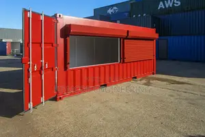 Container Office With Roller Shutter Windows