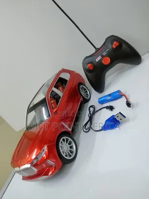 Metallic Red Rechargeable Remote Control Toy Car for Kids