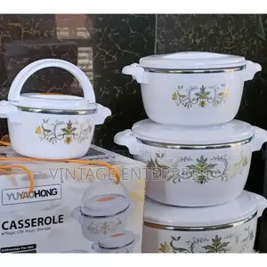 Set of 4 ,White Casserole Quality Hotpots .