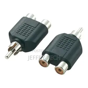 2 RCA Female To 1 RCA Male Adapter - 1 Piece