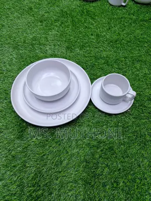 20pcs White Mate Ceramic Dinneer Set