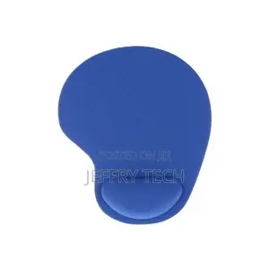 Mouse Pad With Gel Wrist Support - Blue