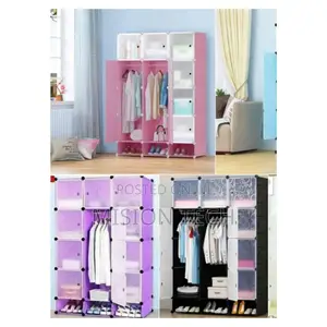 TC Portable 3-Column Plastic Wardrobes