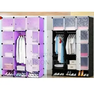 TC Portable 3-Column Plastic Wardrobes