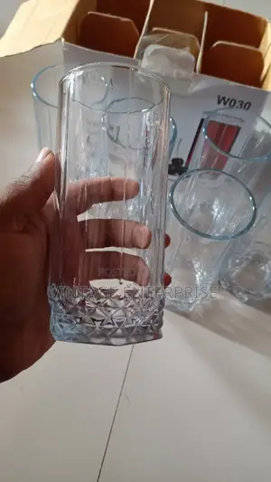 Long Diamond Glass - Set of Six Long Glasses 
