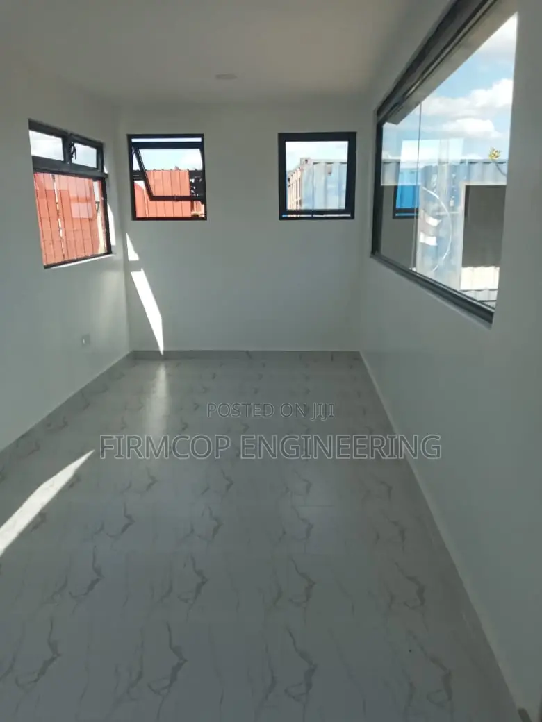 Container Office With Wide Window View