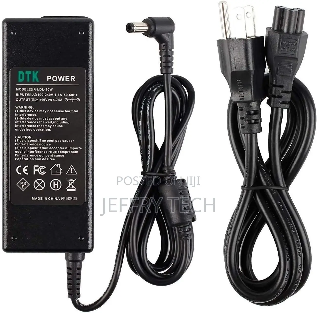 Toshiba 19V Replacement AC Adapter for Laptop
