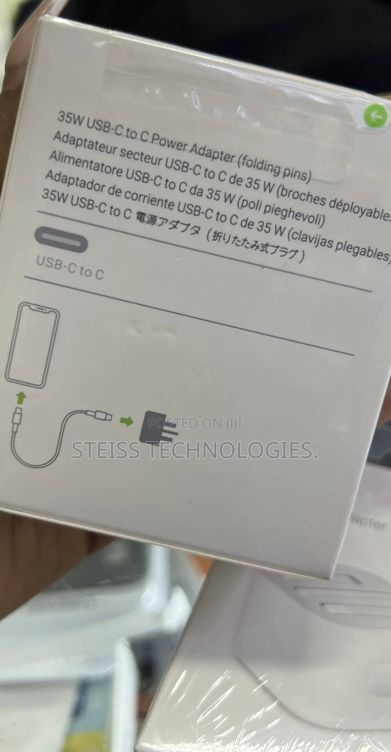 35watts iPhone 15 Pro Max Adapter.