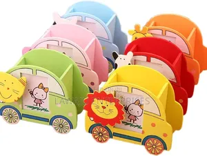 Wooden Cartoon Pencil Holder