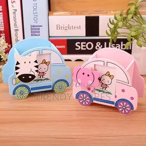 Wooden Car Cartoon Pencil Holder