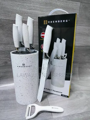 White Edenburg Marble Knife Set