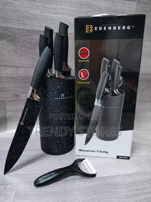 Black Marble Knife Set