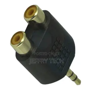 3.5mm Male Stereo To Dual 2 RCA Female Y Splitter Audio Adap