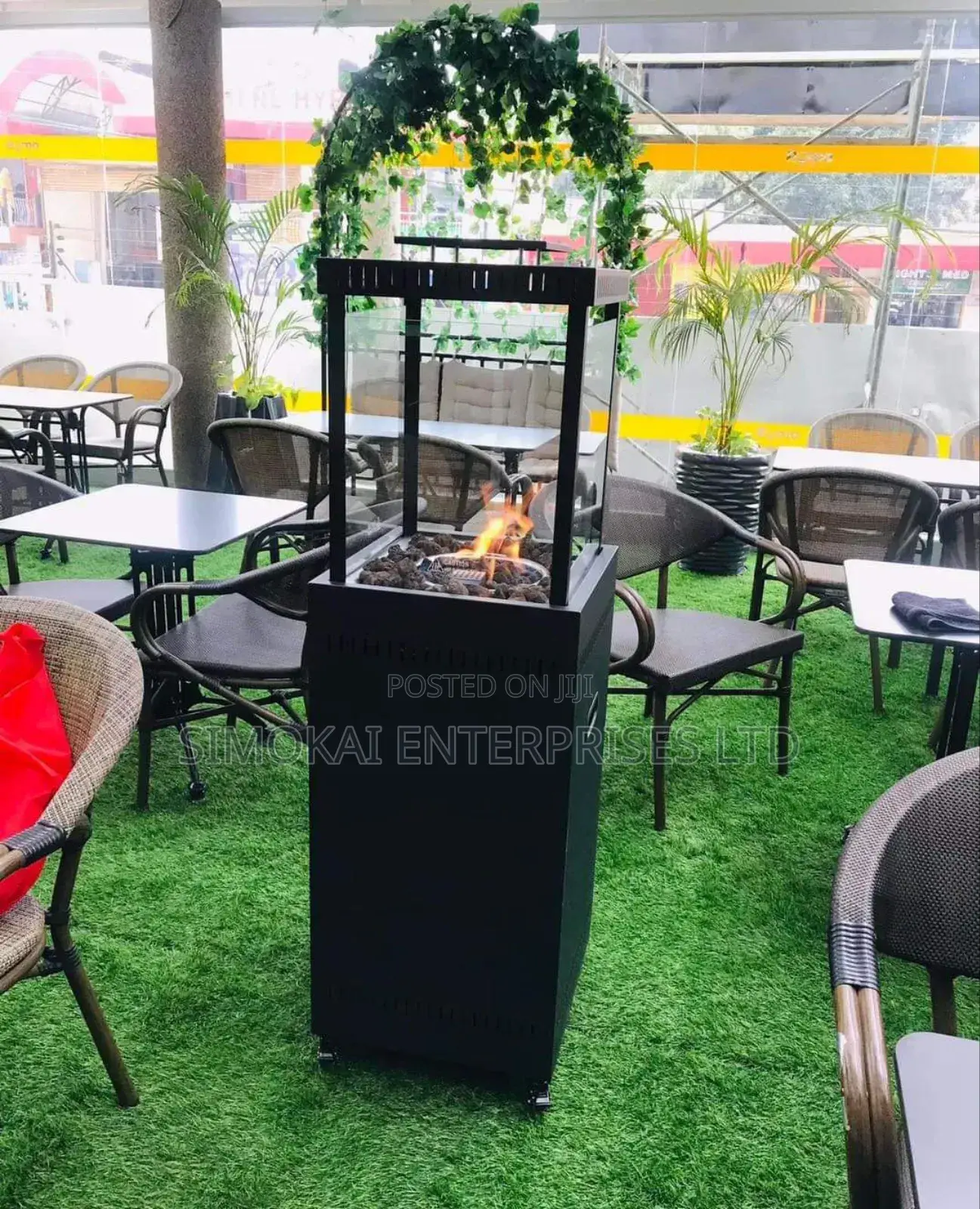 Fire Pit Rectangular Shape Garden Indoor Outdoor Heaters