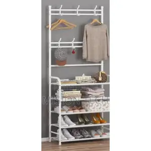 5-Layer Simple Assemble Shoe Rack With Hunger