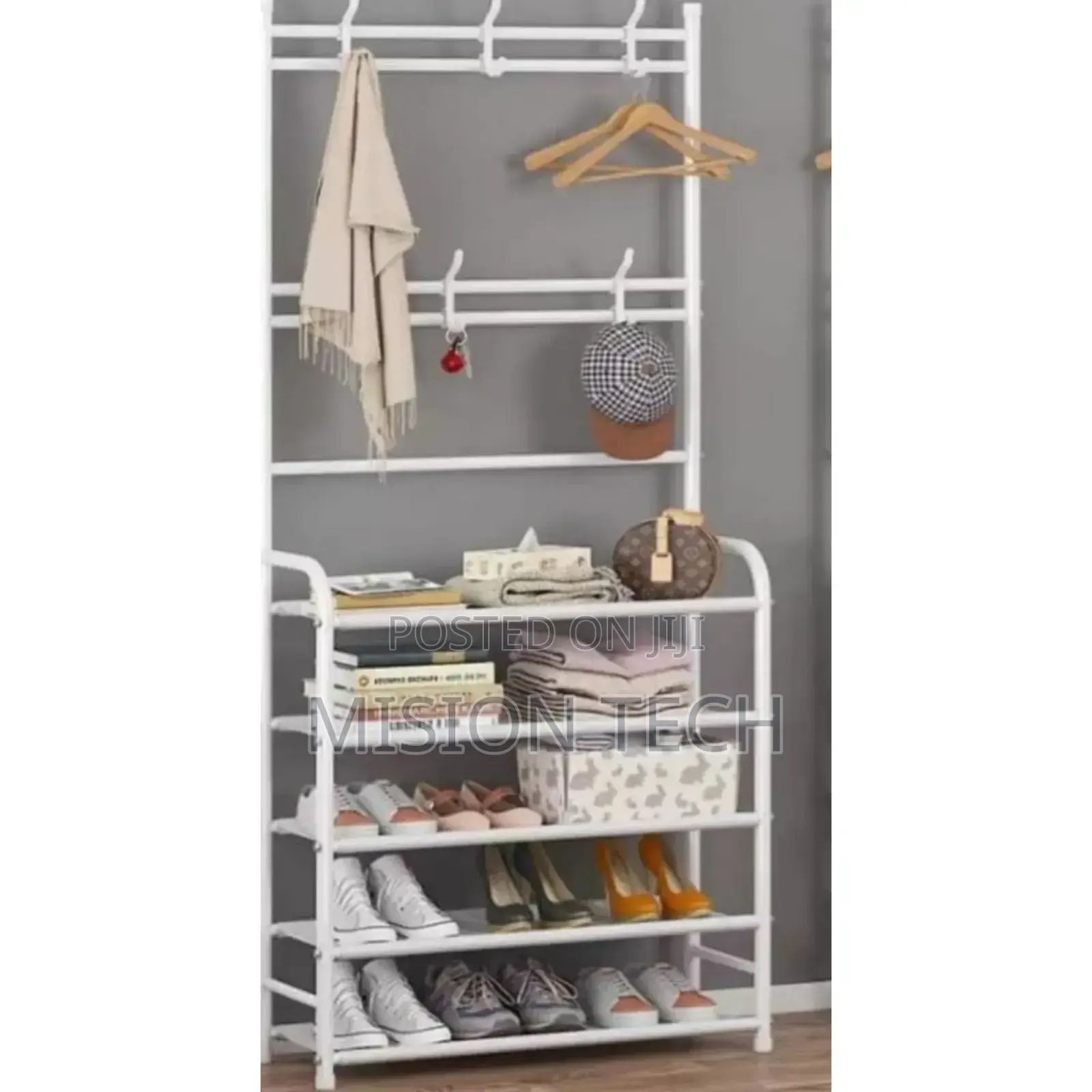 5-Layer Assemble Shoe Rack With Hunger