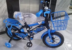 Blue Kids Size 12 Sports Bike With Carriers