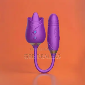 Rose Sucker for Clitorial Stimulation Plus Thrusting Dildo