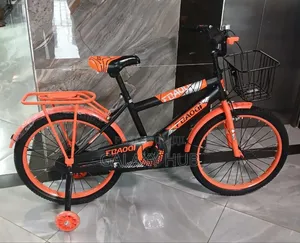 Orange Size 20 Sports Bike With Support Wheel