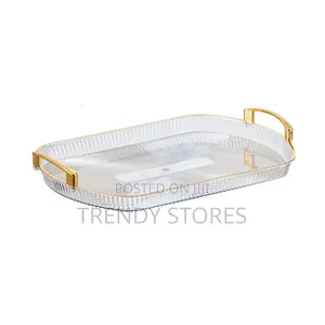 Clear Rectangular Vanity Tray