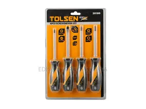 Screwdriver Set With Magnetised Tips Tolsen Screwdriver Set