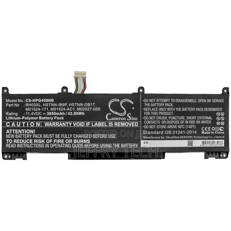HP Rh03xl Original Genuine High Quality Laptop Battery ( 6 M