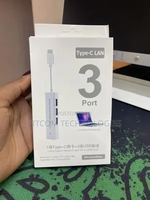 1 Port Type -C Adapter With 3 Port USB HUB