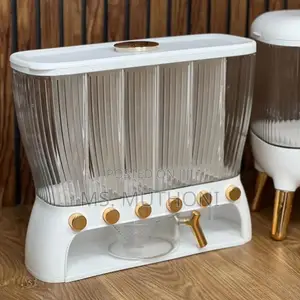 Premium Acrylic Partitioned Rice/Cereal Dispenser