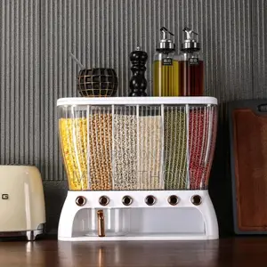 Premium Acrylic Partitioned Rice/Cereal Dispenser