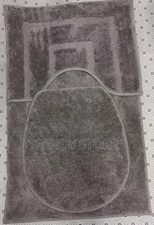 3pc Gray Bathroom Mat