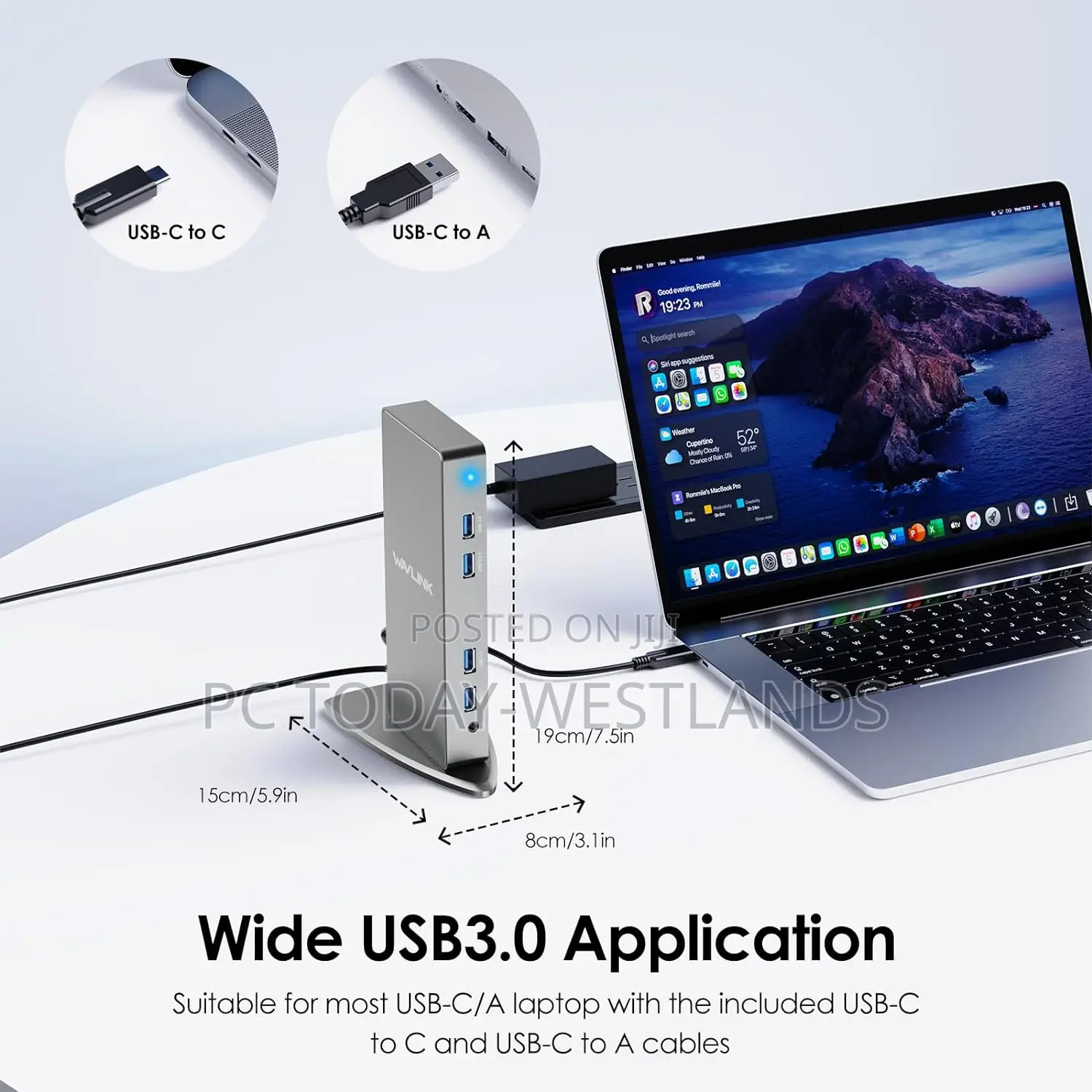 Wavlink USB C Ultrahd Universal Laptop Docking for Mac M1/M2