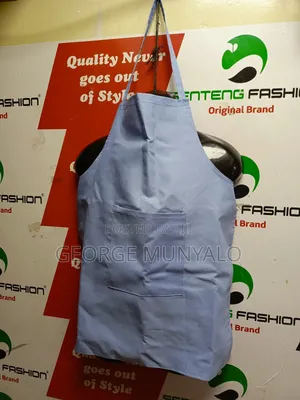 Plain Kitchen Blue Aprons
