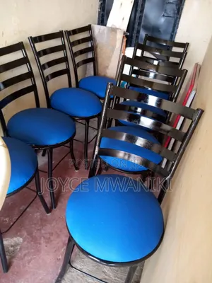 Restaurant Flat Chairs, Blue and Black