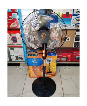 URK 16" Stand Fan, Round Base, Black